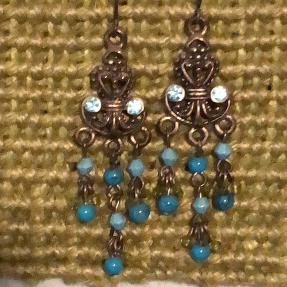 * eaRrings * turquoise * dangly - Picture 6 of 6